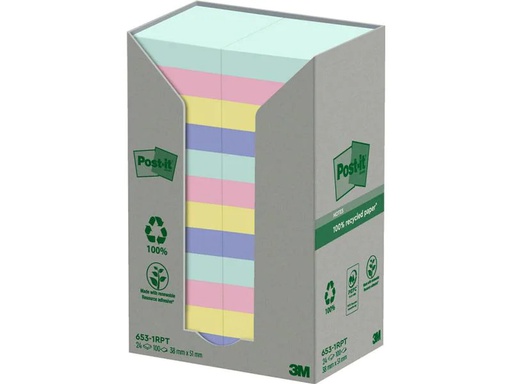[90245436 1420620] Post-it Notizzettel Recycling Notes 5.1 x 3.8 cm, 24 Blöcke