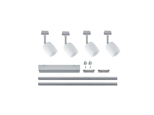 [90245491 1416284] Paulmann Schienenspot URail Blossom Set, 4 x G9, 40 W, Weiss/ Chrom