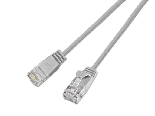 [90042610 353668] SLIM Slimpatchkabel RJ-45 - RJ-45, Cat 6, UTP, 1 m, Grau