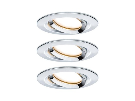 [90245658 1420457] Paulmann Einbauspot Nova Plus Coin Set, 3 x 6 W, 2700 K, Chrom