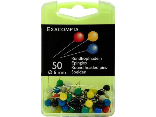 [90245762 1401023] Exacompta Reissnägel 50 Stück, assortiert