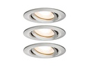Paulmann Einbauspot Nova Plus Set, 3 x 7 W, 2700 K, Eisen