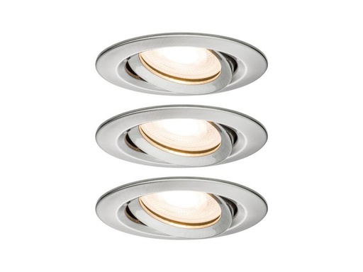 [90245763 1420438] Paulmann Einbauspot Nova Plus Set, 3 x 7 W, 2700 K, Eisen