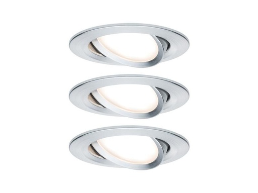 [90245774 1420449] Paulmann Einbauspot Nova Coin 3-Stepdim Set, 3 x 6 W, 2700 K, Silber