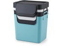 Rotho Recyclingbehälter Jive 30 l, Hellblau/Schwarz/Weiss