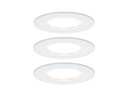 Paulmann Einbauspot Nova Coin Starr Set, 3 x 6 W, 2700 K, Weiss