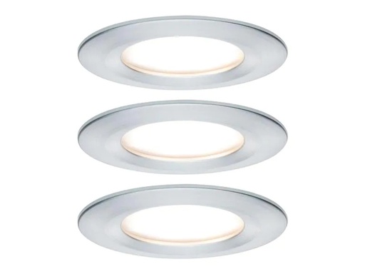 [90245799 1420464] Paulmann Einbauspot Nova Plus Coin Starr Set, 3 x 6 W, 2700 K, Silber