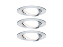 Paulmann Einbauspot Nova Plus Coin Set, 3 x 6 W, 2700 K, Silber