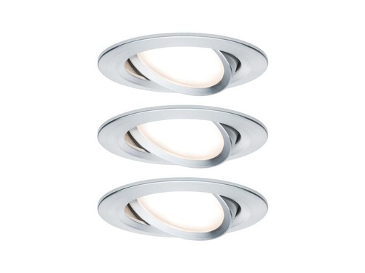 [90245812 1420465] Paulmann Einbauspot Nova Plus Coin Set, 3 x 6 W, 2700 K, Silber