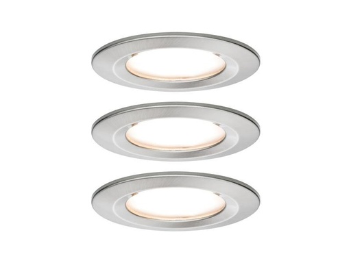 [90245860 1420452] Paulmann Einbauspot Nova Coin 3-Stepdim Starr Set, 18W, 2700K, Eisen