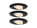 Paulmann Einbauspot HomeSpa Calla Set, 3 x 5.5W, 2700-6500K, Schwarz