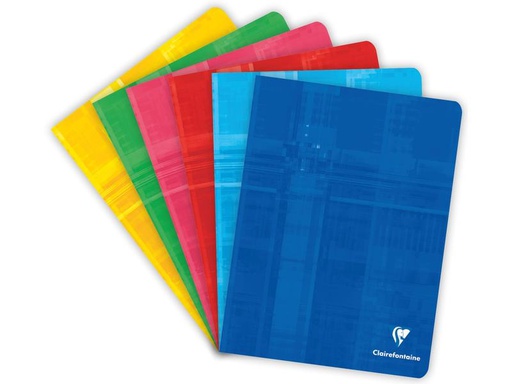 [90245912 1400998] Clairefontaine Schulheft 48 Blatt, 17 x 22 cm, 5 mm kariert, assortiert