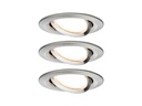 Paulmann Einbauspot Nova Plus Coin Set, 3 x 6 W, 2700 K, Eisen
