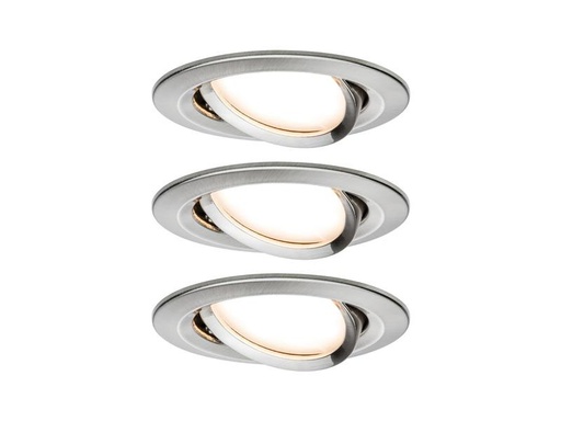 [90245928 1420461] Paulmann Einbauspot Nova Plus Coin Set, 3 x 6 W, 2700 K, Eisen