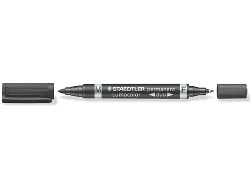 [90245936 1396883] Staedtler Permanent-Marker Lumocolor Duo 348 Schwarz