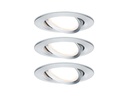 Paulmann Einbauspot Nova Coin Set, 3 x 6 W, 2700 K, Chrom