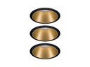 Paulmann Einbauspot Cole Coin 3-Stepdim Set, 18W, 2700K, Schwarz/Gold