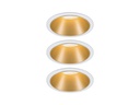 Paulmann Einbauspot Cole Coin 3-Stepdim Set, 18W, 2700 K, Weiss/ Gold