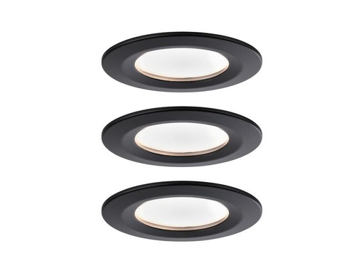 [90246028 1420468] Paulmann Einbauspot Nova Coin Starr Set, 3 x 6 W, 2700 K, Schwarz