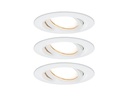 Paulmann Einbauspot Nova Plus Coin Set, 3 x 6 W, 2700 K, Weiss