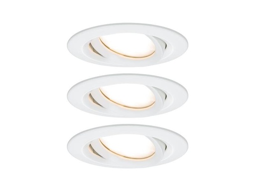 [90246064 1420456] Paulmann Einbauspot Nova Plus Coin Set, 3 x 6 W, 2700 K, Weiss