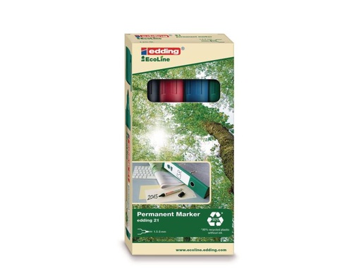 [90246066 966498] edding Permanent-Marker 21 EcoLine 4 Stück