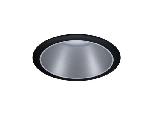 [90246068 1420475] Paulmann Einbauspot Cole, 1 x GU10, 10 W, Schwarz/ Silber
