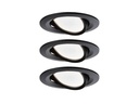 Paulmann Einbauspot Nova Coin 3-Stepdim Set, 3 x 6 W, 2700 K, Schwarz