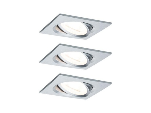 [90246159 1420451] Paulmann Einbauspot Nova Coin 3-Stepdim Set, 3 x 6 W, 2700 K, Silber