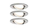 Paulmann Einbauspot Nova Coin Set, 3 x 6 W, 2700 K, Eisen