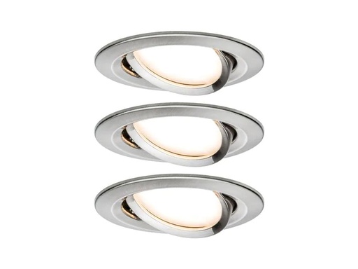 [90246180 1420441] Paulmann Einbauspot Nova Coin Set, 3 x 6 W, 2700 K, Eisen