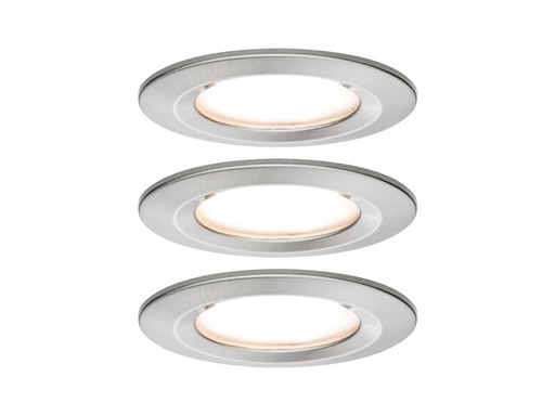 [90246182 1420459] Paulmann Einbauspot Nova Plus Coin Starr Set, 3 x 6 W, 2700 K, Eisen