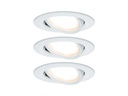 Paulmann Einbauspot Nova Coin Set, 3 x 6 W, 2700 K, Weiss