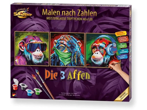 [90246215 1424773] Schipper Malen nach Zahlen Die 3 Affen