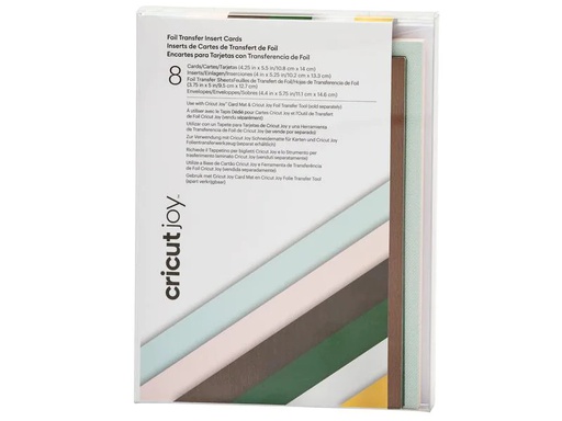 [90246235 1360718] Cricut Blankokarte Joy 10.8 x 14 cm Transfer, Blau/Rosa, 8 Stück