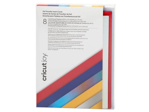 [90246291 1360714] Cricut Blankokarte Joy 10.8 x 14 cm Transfer, Rot/Blau, 8 Stück