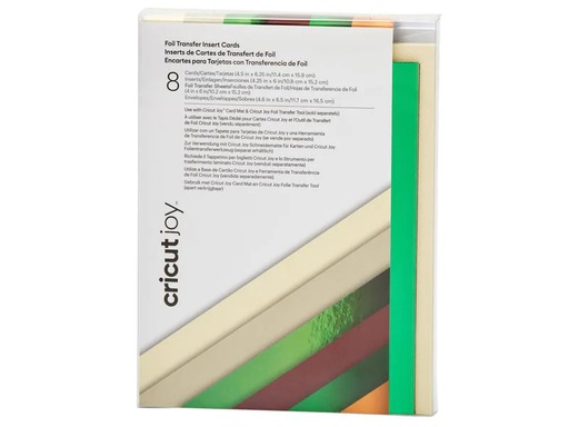 [90246292 1360721] Cricut Blankokarte Joy 11.4 x 15.9 cm Transfer, Grün/Khaki, 8 Stück