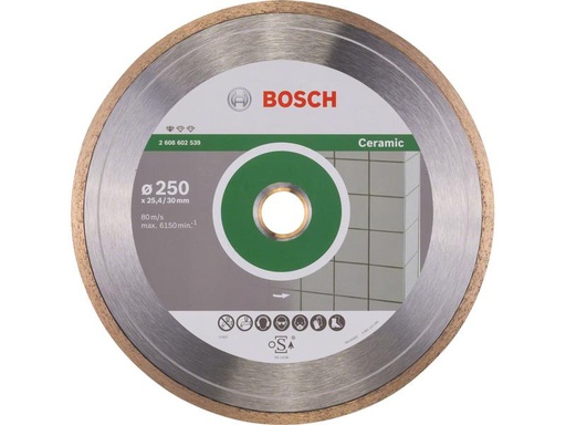 [90246334 1338418] Bosch Professional Diamanttrennscheibe Standard for Ceramic, 250 x 1.6 x 7 mm