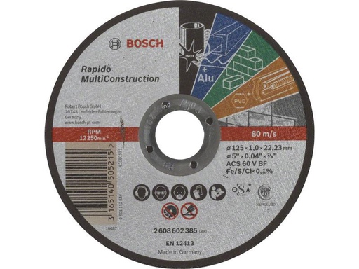 [90246364 1338408] Bosch Professional Trennscheibe gerade Multi Construction 125 x 1 mm