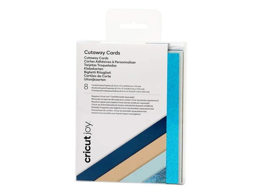 [90246381 1347616] Cricut Blankokarte Joy cut-away 10.8 x 14 cm, Blau/Khaki