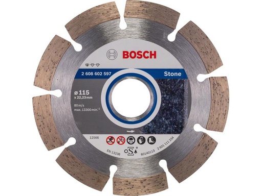 [90246391 1338424] Bosch Professional Diamanttrennscheibe Standard for Stone, 115 x 1.6 x 10 mm