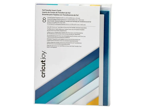 [90246393 1360717] Cricut Blankokarte Joy 10.8 x 14 cm Transfer, Teal/Blau, 8 Stück