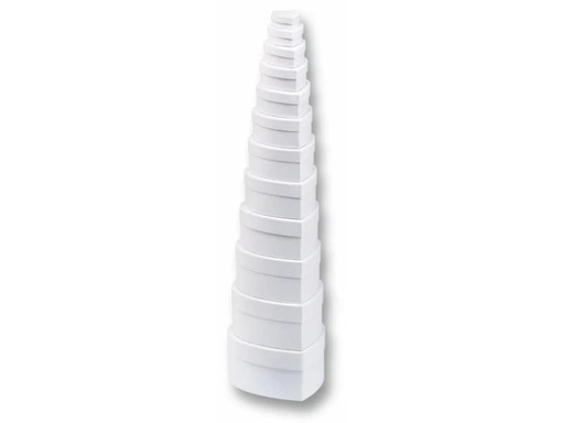 [90042808 643905] Folia Papp-Schachtel 12-teilig Herzen, Weiss