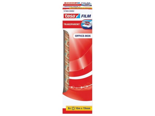 [90246589 1401136] tesa Klebeband Standard 19 mm x 10 m, 8 Rollen Transparent