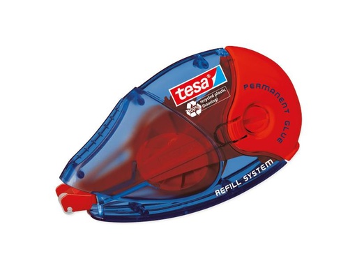 [90246603 1401138] tesa Kleberolle ecoLogo 8.4 mm x 14 m, 1 Rolle, Blau/Rot