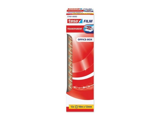[90246618 1401131] tesa Klebeband Standard 12 mm x 10 m, 12 Rollen Transparent