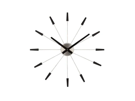 [90042988 736175] NeXtime Wanduhr Plug Inn Ø 58 cm Schwarz