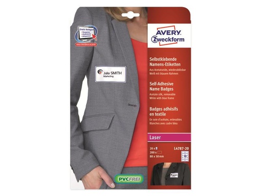 [90246902 1399705] Avery Zweckform Namensetiketten 80 x 50 mm, 20 Blatt