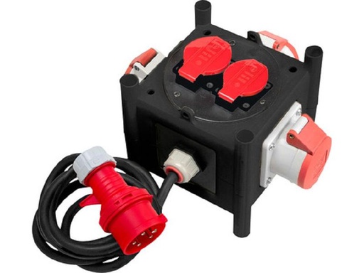 [90246906 1401543] Brennenstuhl Baustromverteiler Mini 3x CEE/5 + 2x T25 mit 1 m Zuleitung