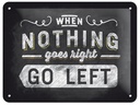 Nostalgic Art Schild Go left, Word up 15 x 20 cm, Metall